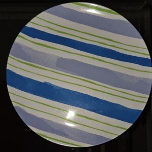 Striped Blue and Green Plates